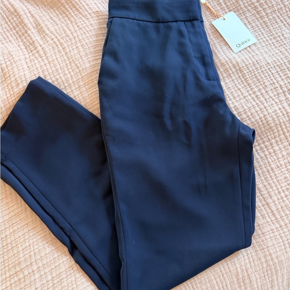 Quince Navy Ankle & Cropped Pants